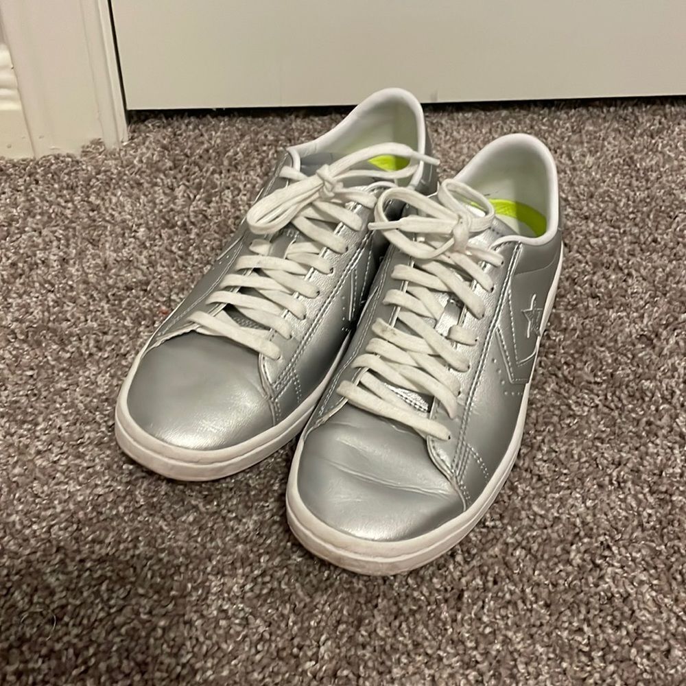 EUC Silver Converse